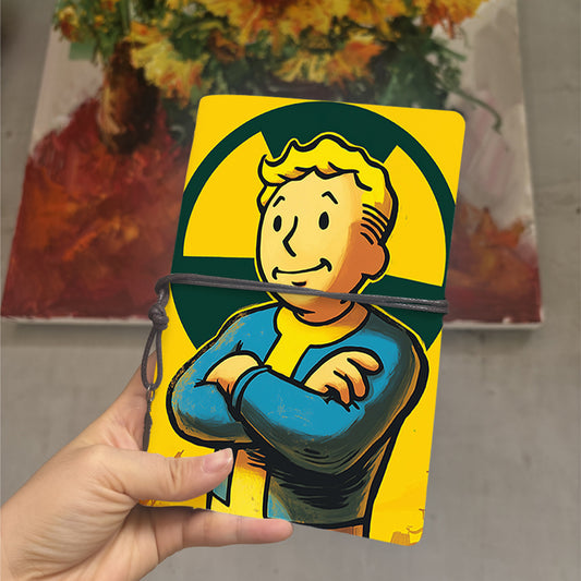  Vintage A6 Campus Notebook Thick Yellow Paper Great for Lecture Notes, Teacher Lesson Tracking & Back-to-College Essential with Vault - Boy