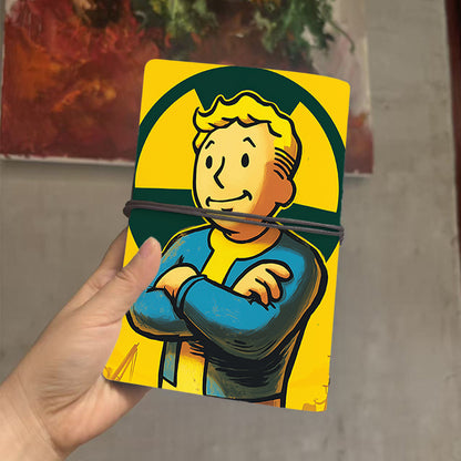  Vintage A6 Campus Notebook Thick Yellow Paper Great for Lecture Notes, Teacher Lesson Tracking & Back-to-College Essential with Vault - Boy