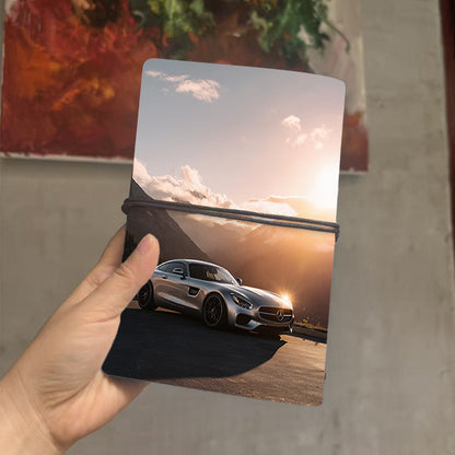  A6 College Class Log Book Blank Pages, Retro Style Ideal for Professor Prep, Lecture Notes & Back-to-School Must-Have with Mercedes - Benz 