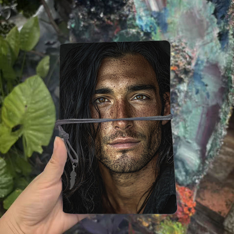  A6 College Class Notebook Blank Pages, Durable Ideal for Professor Lesson Tracking, Lecture Logs & Back-to-School Must-Have with Man with l