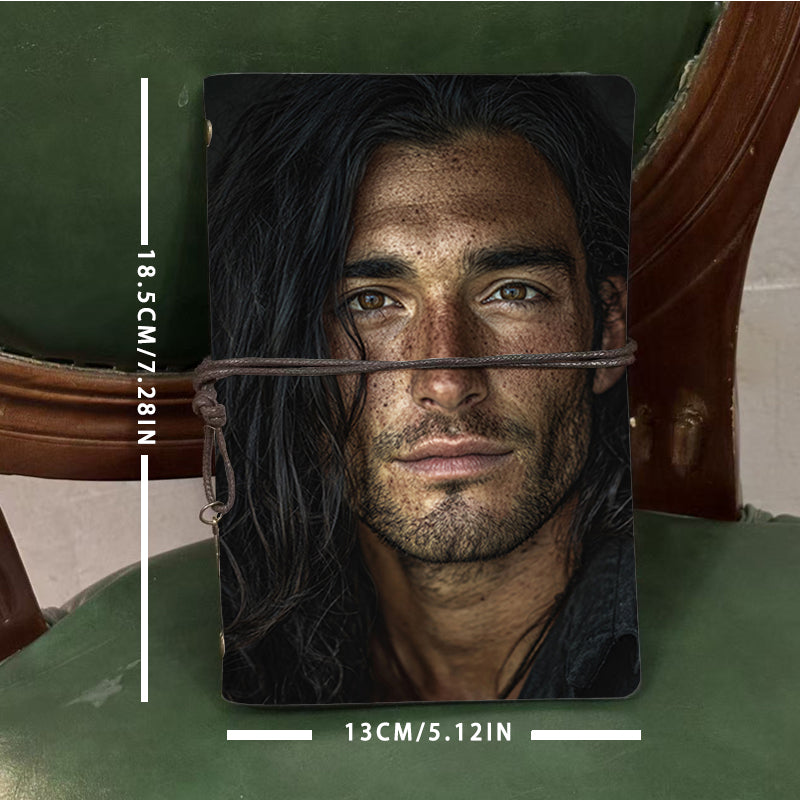  A6 College Class Notebook Blank Pages, Durable Ideal for Professor Lesson Tracking, Lecture Logs & Back-to-School Must-Have with Man with l