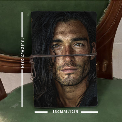  A6 College Class Notebook Blank Pages, Durable Ideal for Professor Lesson Tracking, Lecture Logs & Back-to-School Must-Have with Man with l