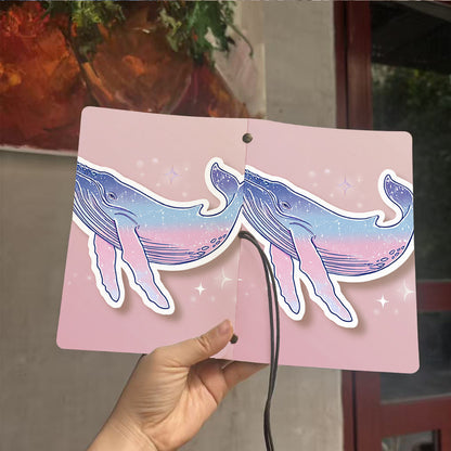  A6 University Class Notebook Thick Yellow Paper Ideal for Teacher Prep Books, Class Logs & Back-to-School Essential with Whale with star - 