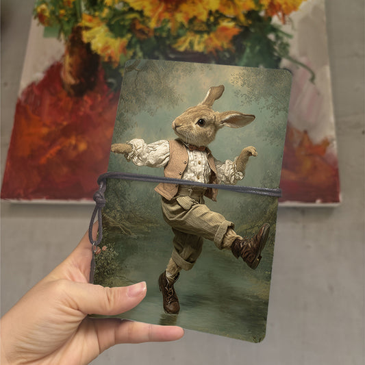  A6 College Lecture Notebook Retro Style, Blank Pages Ideal for Teacher Lesson Tracking, Class Notes & Back-to-School Must-Have with Dancing