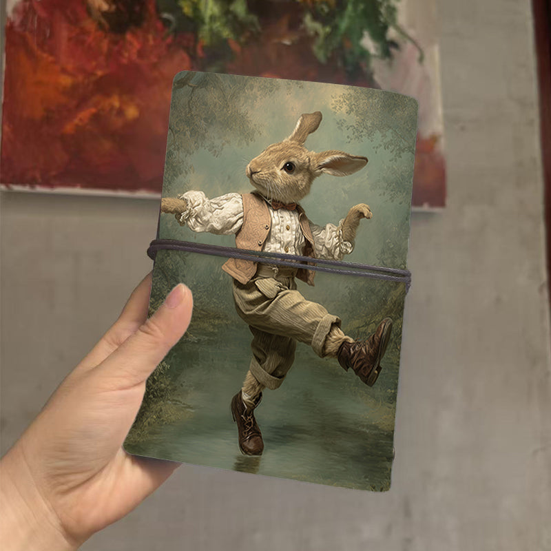  A6 College Lecture Notebook Retro Style, Blank Pages Ideal for Teacher Lesson Tracking, Class Notes & Back-to-School Must-Have with Dancing