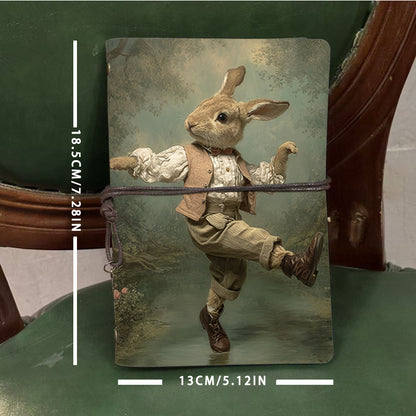  A6 College Lecture Notebook Retro Style, Blank Pages Ideal for Teacher Lesson Tracking, Class Notes & Back-to-School Must-Have with Dancing