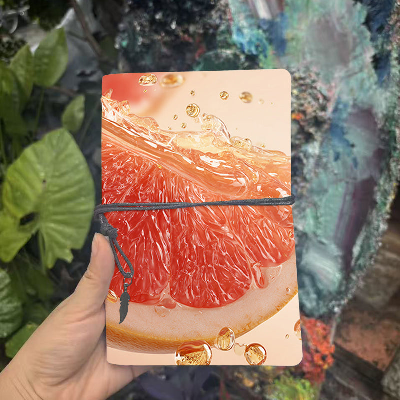  A6 College Teacher Planner Blank Pages, Thick Yellow Paper Perfect for Lesson Plans, Lecture Notes & Back-to-Campus Use with Grapefruit sli