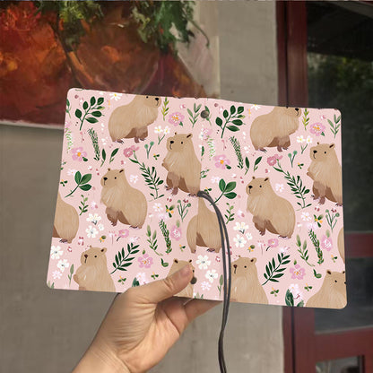  A6 College Class Notebook Thick Paper, Blank Pages Ideal for Teacher Lesson Plans, Lecture Logs & Back-to-School Must-Have with Capybaras, 