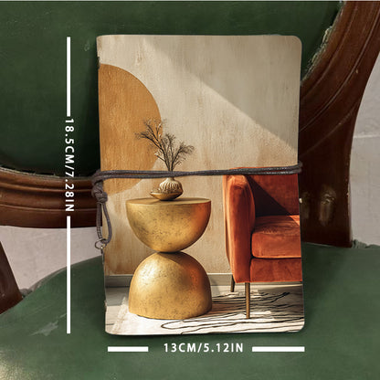  A6 2025 Daily Agenda Book 80 Sheets Thick, Creative Simple Design Convenient for School/Office, Perfect Weekly Record Notebook with Sofa, s