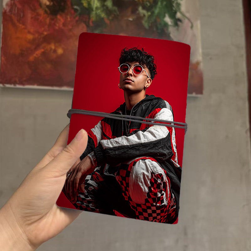  2025 A6 Daily Planner Book 80 Sheets (160 Pages) Thick Trendy Creative, Easy to Use for School & Office Weekly Log with Man, round sunglass