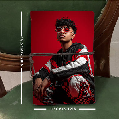  2025 A6 Daily Planner Book 80 Sheets (160 Pages) Thick Trendy Creative, Easy to Use for School & Office Weekly Log with Man, round sunglass