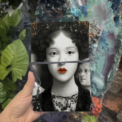  A6 2025 Thick Weekly Agenda 80 Sheets, Minimalist Design Suitable for School/Office, Great Daily Record Planner with Woman, red lips, patte