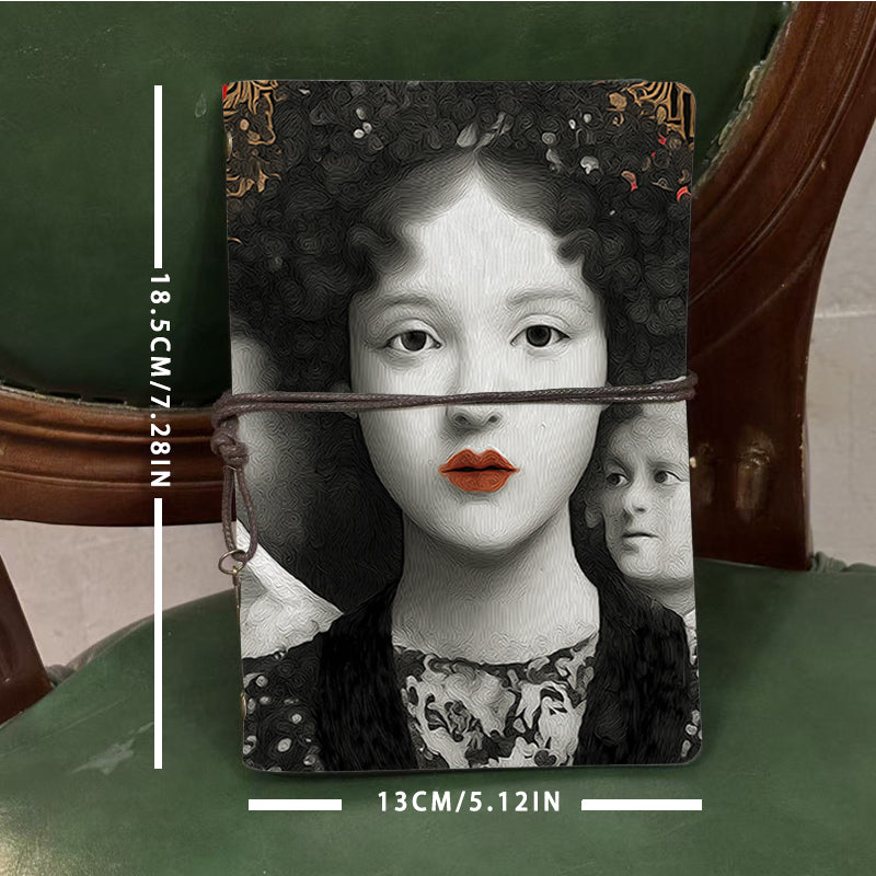  A6 2025 Thick Weekly Agenda 80 Sheets, Minimalist Design Suitable for School/Office, Great Daily Record Planner with Woman, red lips, patte