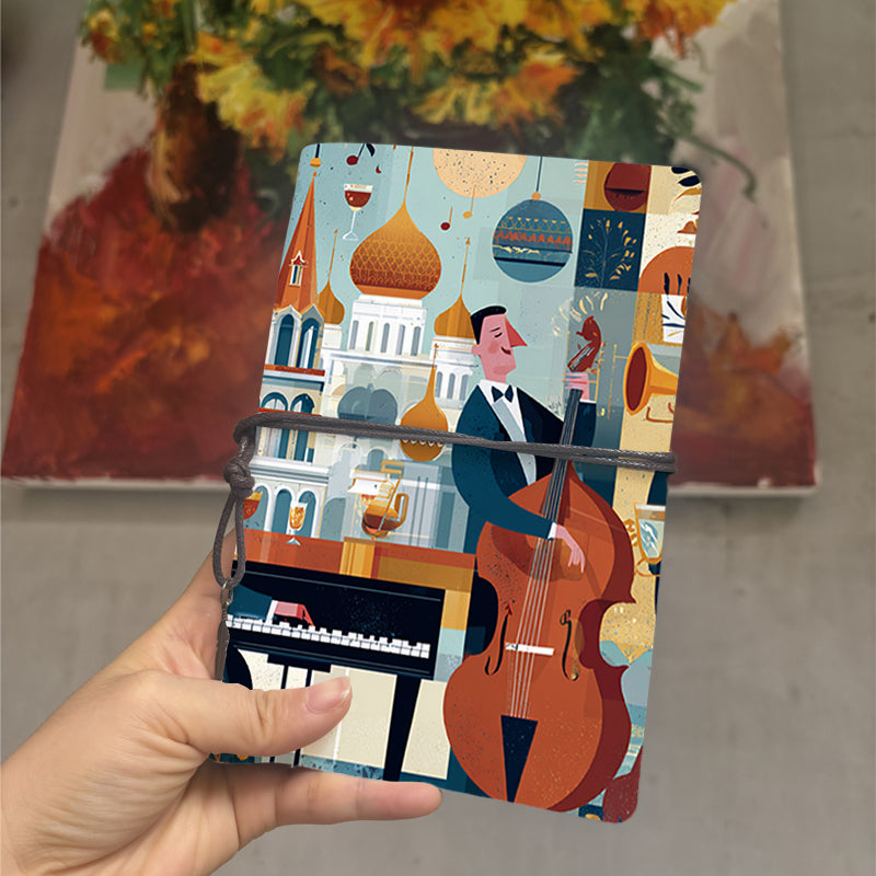  2025 A6 Weekly Log Notebook 160 Pages Thick, Simple Trendy Easy to Use for School & Office, Ideal Daily Agenda Book with Bassist, pianist, 