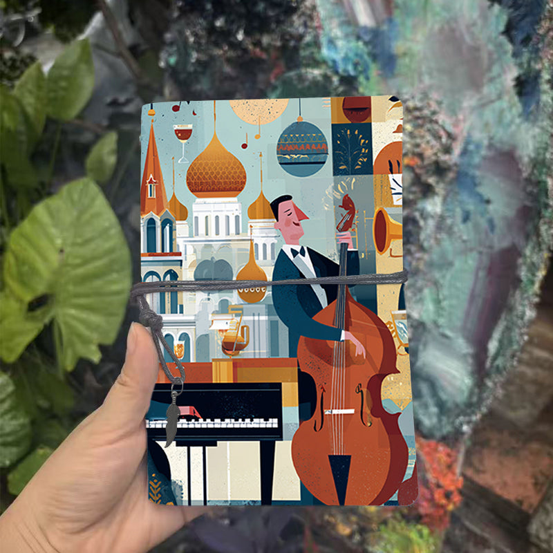  2025 A6 Weekly Log Notebook 160 Pages Thick, Simple Trendy Easy to Use for School & Office, Ideal Daily Agenda Book with Bassist, pianist, 