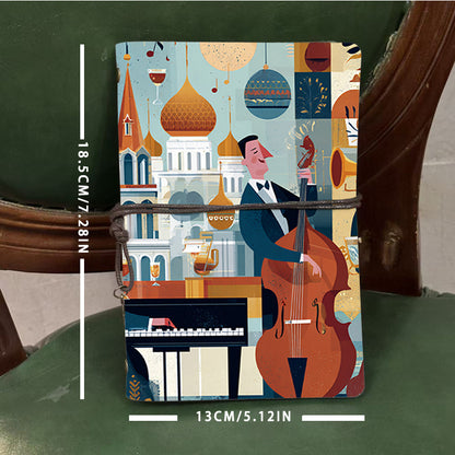  2025 A6 Weekly Log Notebook 160 Pages Thick, Simple Trendy Easy to Use for School & Office, Ideal Daily Agenda Book with Bassist, pianist, 