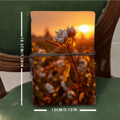  A6 2025 Daily Agenda Log 160 Pages Thick, Creative Design Suitable for School/Office, Ideal Weekly Record Book with Cotton, leaves, stem, s