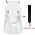 Transparent TPU waterproof apron for high-end salons, specially designed for hairdressers. It features a hair dyeing, perming, styling and cutting service. It is a non-staining work uniform