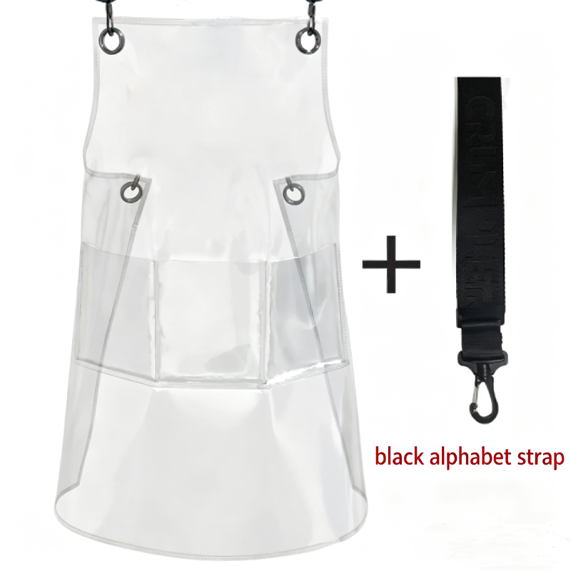Transparent TPU waterproof apron for high-end salons, specially designed for hairdressers. It features a hair dyeing, perming, styling and cutting service. It is a non-staining work uniform