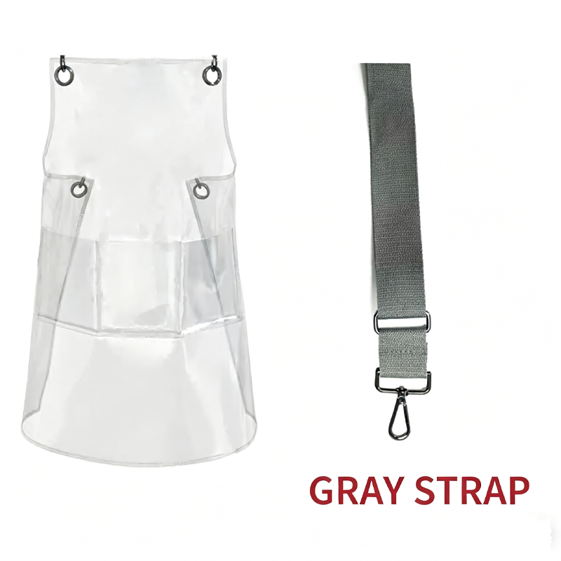 Transparent TPU waterproof apron for high-end salons, specially designed for hairdressers. It features a hair dyeing, perming, styling and cutting service. It is a non-staining work uniform