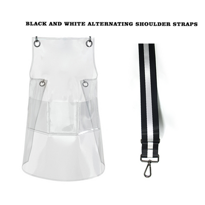Transparent TPU waterproof apron for high-end salons, specially designed for hairdressers. It features a hair dyeing, perming, styling and cutting service. It is a non-staining work uniform