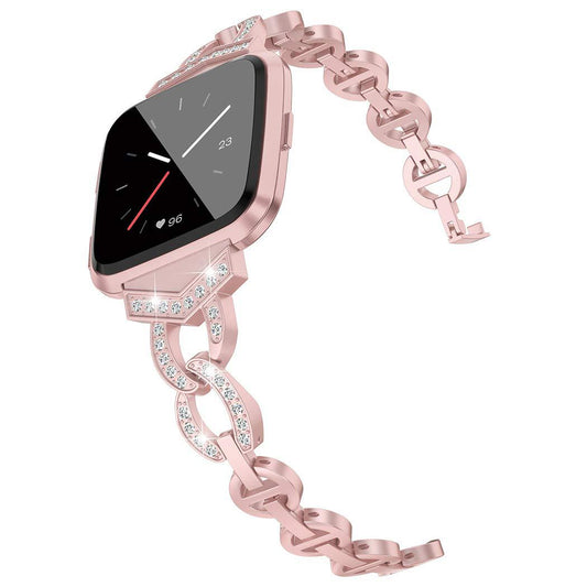 Watch Stainless Steel Metal Strap With Diamonds