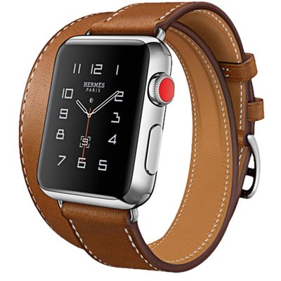 Compatible with Apple , First layer leather watch with strap with single-circle leather watch strap