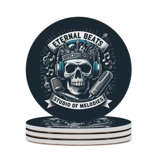 Ceramic Coasters (Round),Thousands of skull patterns customized